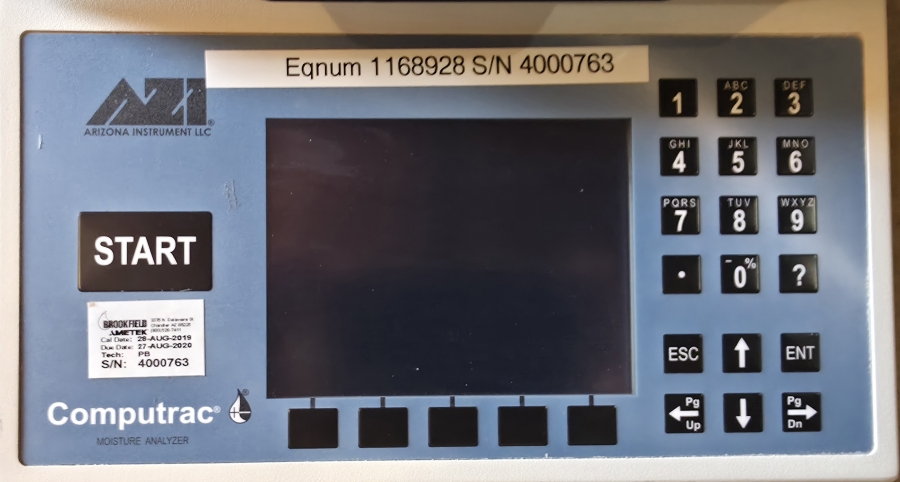 Arizona Instrument Brookfield Ametek Computrac MAX 4000XL Moisture Analyzer ; SN:4000763, photo 10 of 23