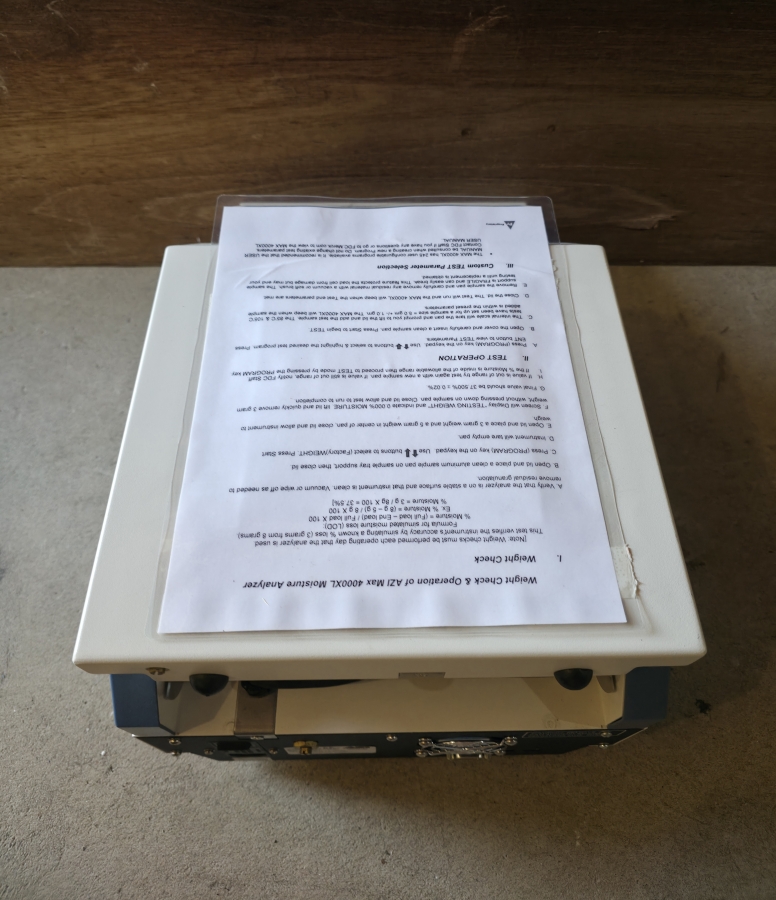 Arizona Instrument Brookfield Ametek Computrac MAX 4000XL Moisture Analyzer ; SN:4000763, photo 7 of 23