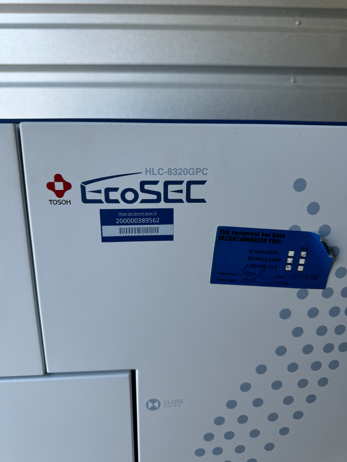 Tosoh EcoSEC HLC-8320GPC Gel Permeation Chromatography GPC System w/ Manuals ; SN:10602109, photo 4 of 5