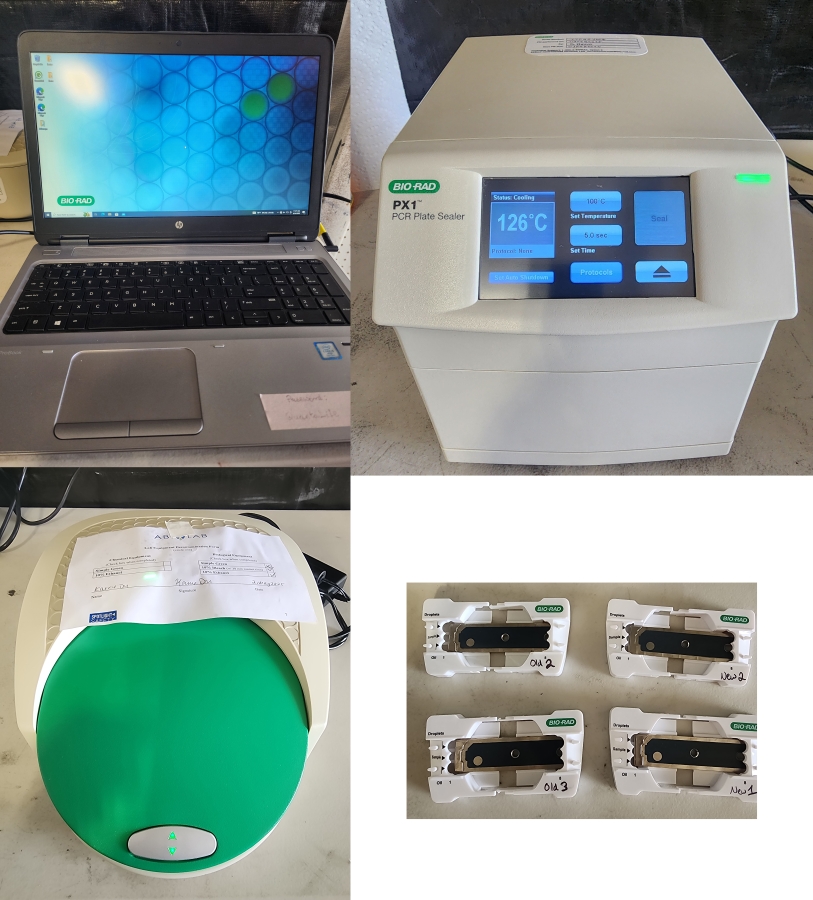 Bio-Rad PX1/QX200 PCR Plate Sealer & Droplet Generator w/HP ProBook Laptop Computer; SN:770BR4608/772BR6727, photo 1 of 20