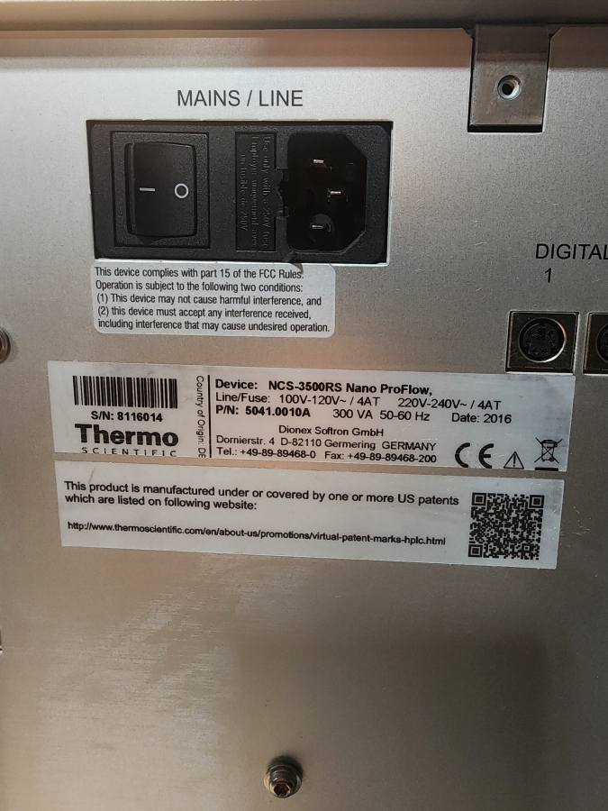Thermo Scientific Nano ProFlow NCS-3500RS UltiMate 3000 RSLCnano pump; SN: 8116014, photo 11 of 12