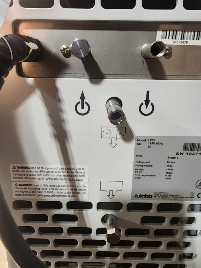 Julabo F250 Compact Lab Cooler Recirculating Process Chiller; SN:10371622/10370759, photo 11 of 13
