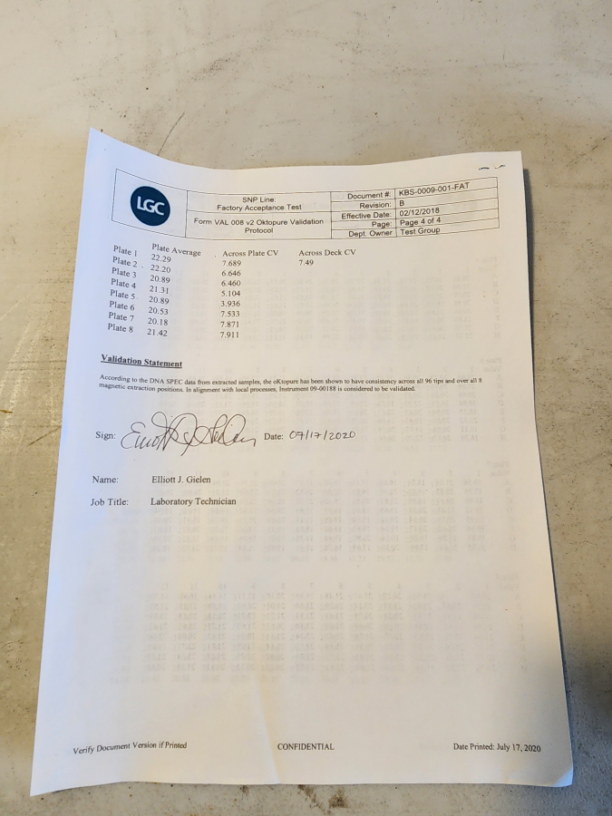 LGC OKTOPURE DNA Extraction and Liquid Handler System; SN:09-00188, photo 17 of 41