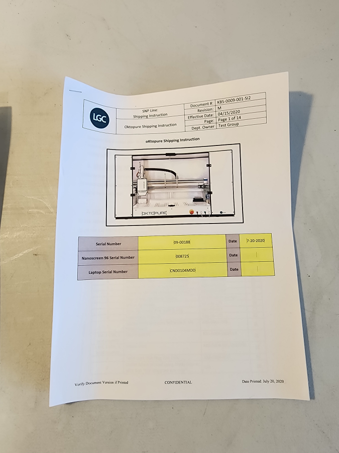 LGC OKTOPURE DNA Extraction and Liquid Handler System; SN:09-00188, photo 18 of 41