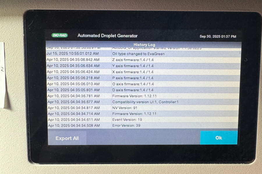 BioRad QX200 AutoDG Automated Droplet Generator ddPCR Unit 96-Well; SN:773BR1652, photo 14 of 15
