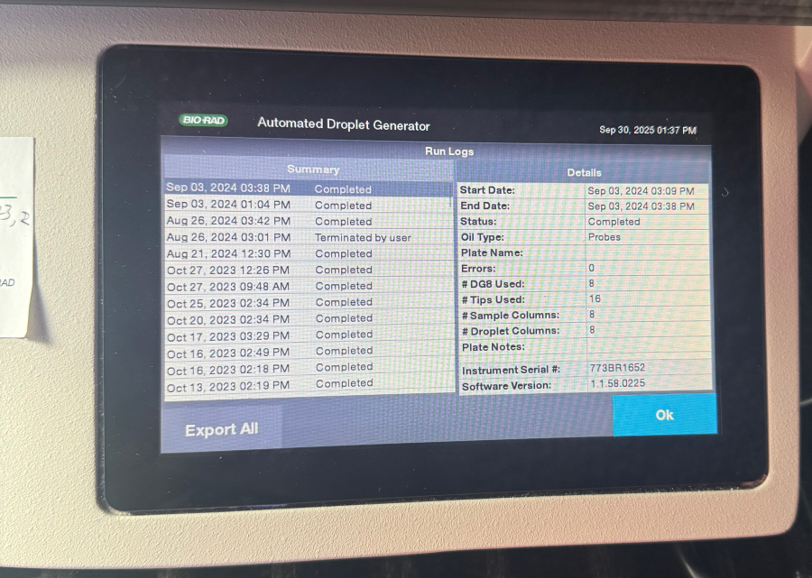 BioRad QX200 AutoDG Automated Droplet Generator ddPCR Unit 96-Well; SN:773BR1652, photo 4 of 15
