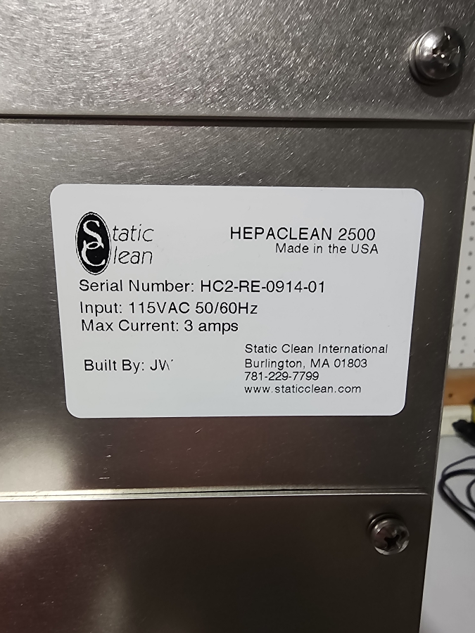 Static Clean HEPACLEAN 2500 Stainless Steel, Closed-loop, Parts Cleaning System, photo 8 of 8