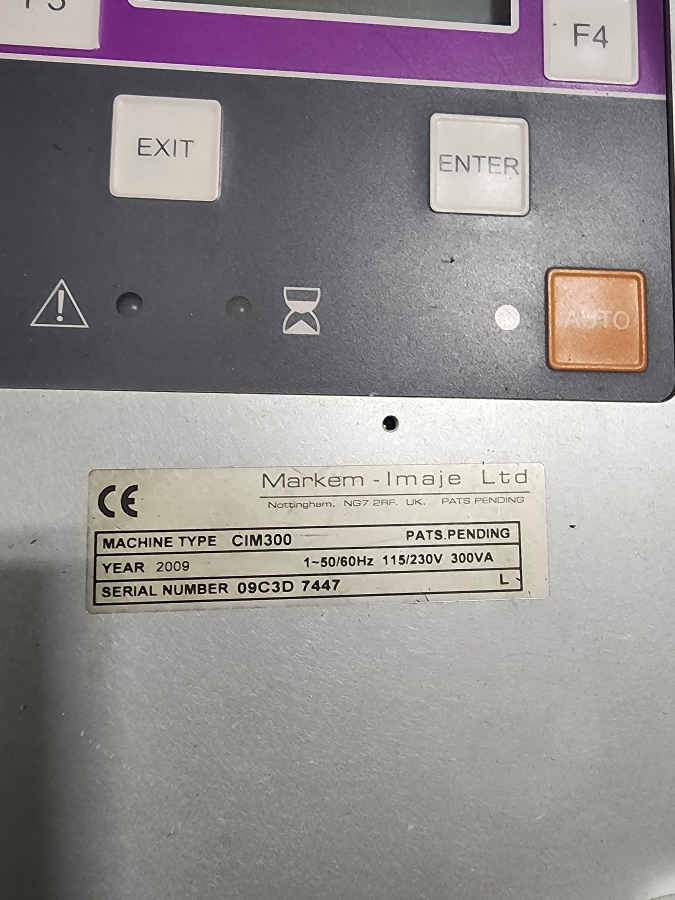 Markem-Imaje CimJet 300 Type 334 Print & Apply Label Printer Applicator Stand; SN:09C3D7447, photo 5 of 8