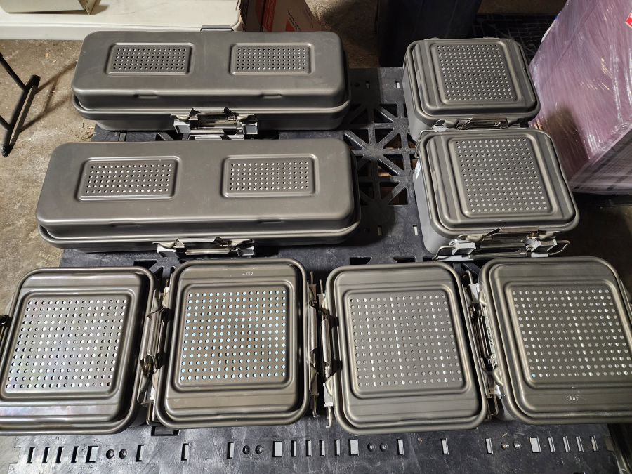 Lot of 16 assorted sizes of Genesis sterilization containers, photo 1 of 15