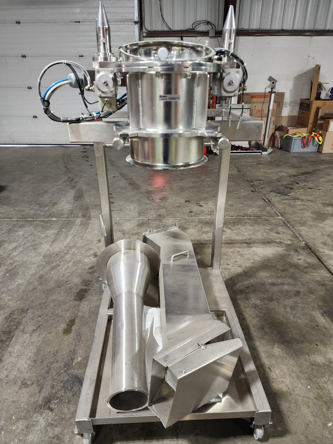 Glatt TKS Split Butterfly Valve Pneumatic Containment Valve + Discharge Hopper, photo 1 of 9