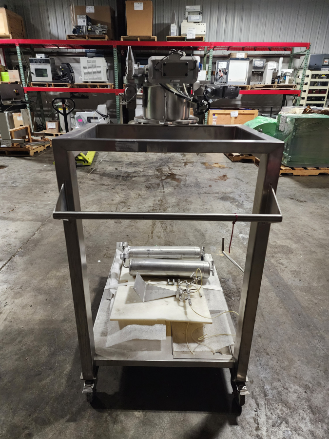 Glatt TKS Split Butterfly Valve (SBV) Pneumatic Containment Valve w/ Air Reservoir System & Stand, photo 2 of 7
