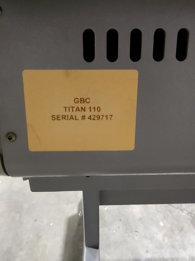 General Binding Corporation Titan 110 Laminator; SN:429717, photo 7 of 10