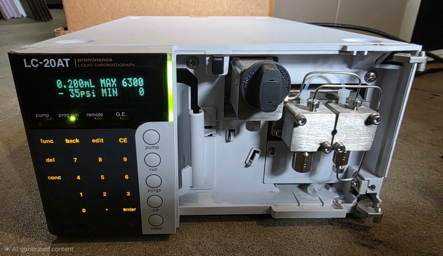 Shimadzu HPLC LOT SIL-HTA SIL-10AF x2 LC-20AT SCL-10AVP x3 DGU-14A x7 FCV-10ALVP x2 SN:L20013900027, photo 6 of 99