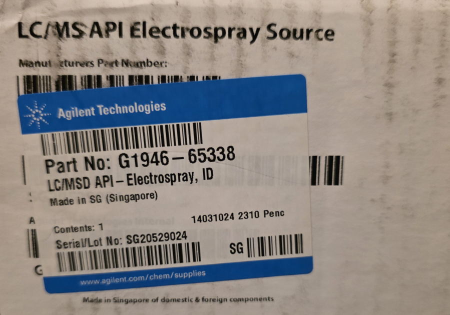 Agilent G1948B API Electrospray Ion Source (ESI) G1946-65338; SG23039088, 2229041, 229043, 0, photo 1 of 20