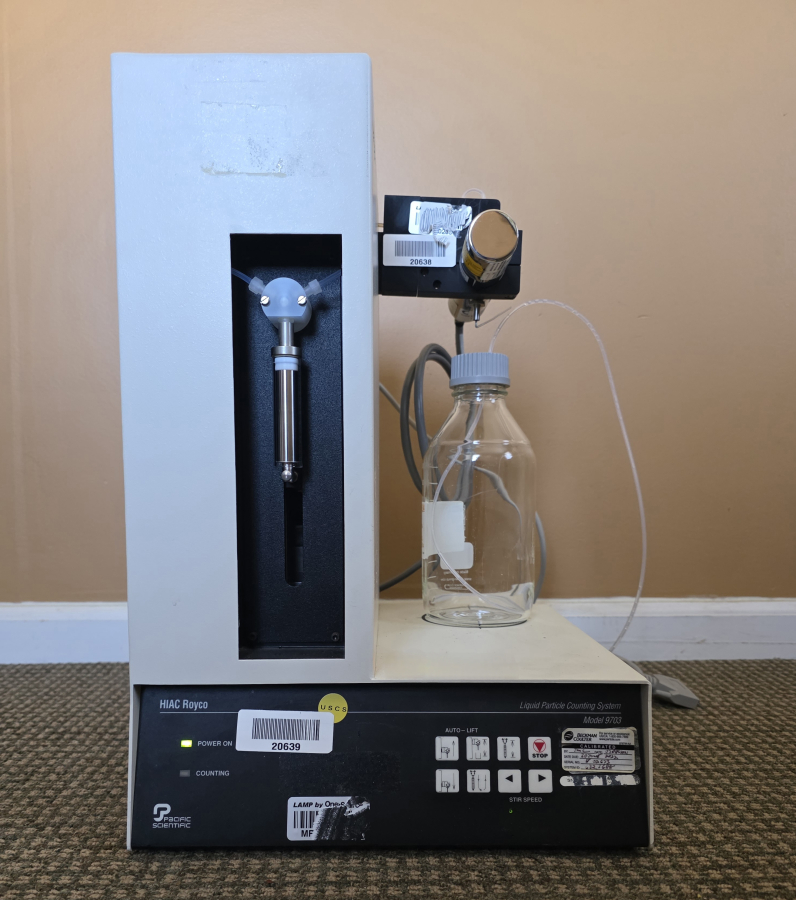 Pacific Scientific Instruments HIAC ROYCO 9703 Liquid Particle Counter w/HRLD-400CE; SN:E02673, photo 1 of 20