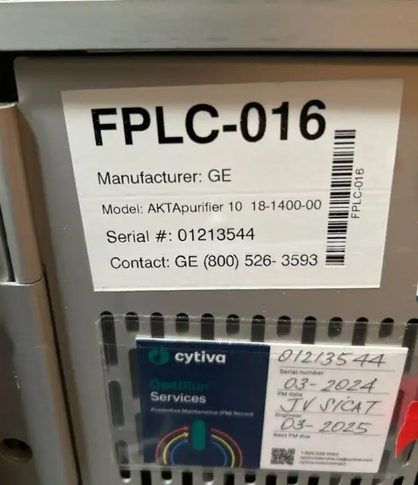 AKTA AKTApurifier 10 FPLC System 18-1400-00; S/N 01213544, photo 2 of 13