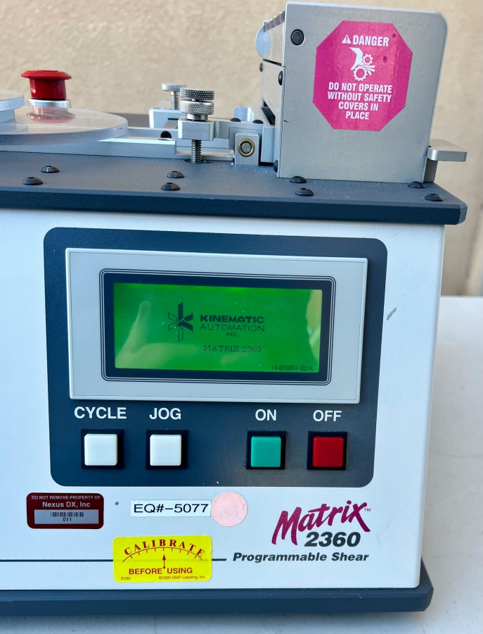 Kinematic Automation Matrix 2360 Programmable Shear Module; S/N 06010874GP-06, photo 1 of 9