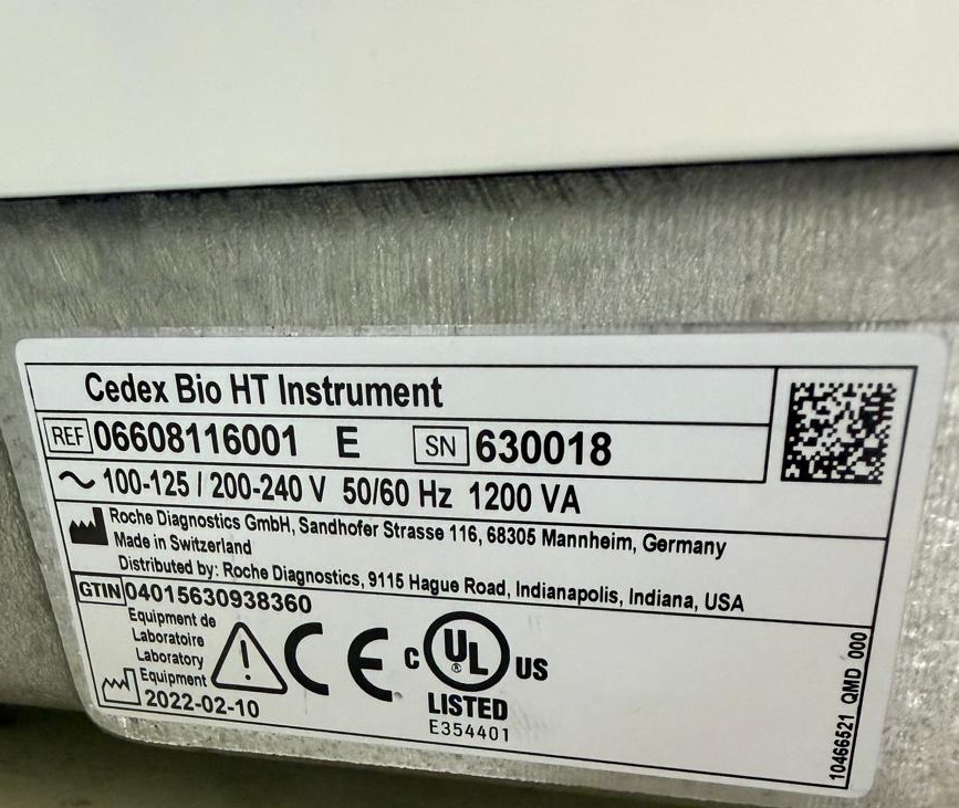 2022 Roche Cedex Bio HT 06608116001E with Computer, Dongle, Accessories; S/N 630018, photo 3 of 14