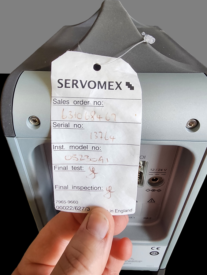 Servomex Model SERVOFLEX MiniMP 5200 Portable 02/CO2 Gas Analyzer; S/N# 05230A1/13759, photo 10 of 15