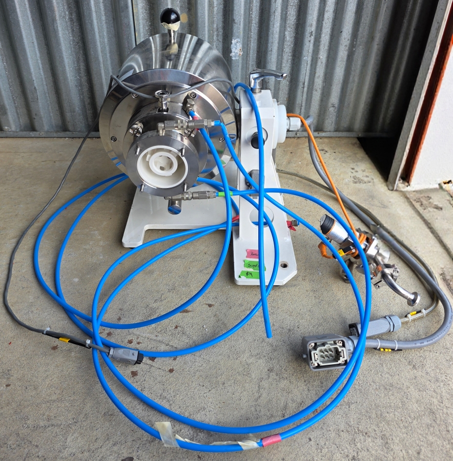 NETZSCH MiniCer 150ml Laboratory Agitator Bead Mill, Zirconia Wetted Path, w/ Feed/Pressure Vessel Module + Control Cabinet, photo 4 of 24