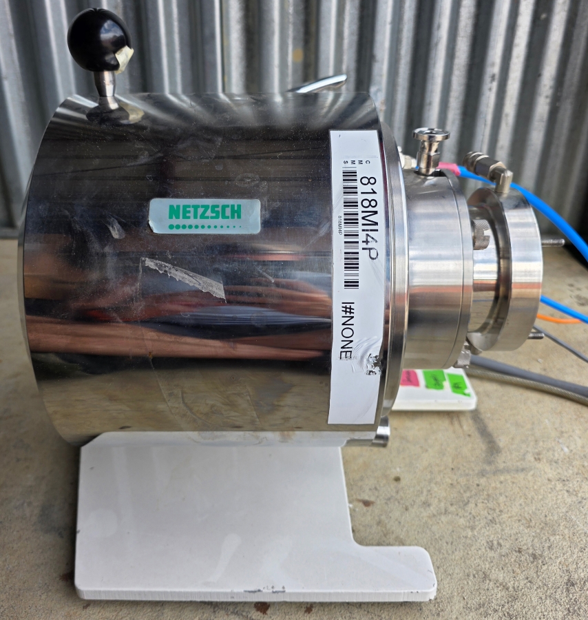 NETZSCH MiniCer 150ml Laboratory Agitator Bead Mill, Zirconia Wetted Path, w/ Feed/Pressure Vessel Module + Control Cabinet, photo 8 of 24