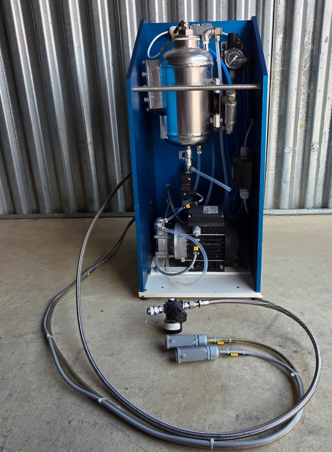NETZSCH MiniCer 150ml Laboratory Agitator Bead Mill, Zirconia Wetted Path, w/ Feed/Pressure Vessel Module + Control Cabinet, photo 16 of 24