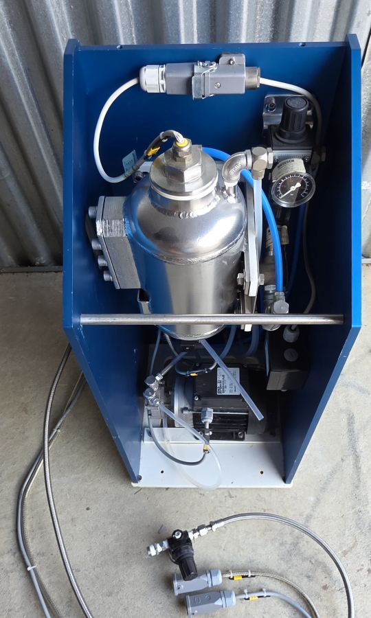 NETZSCH MiniCer 150ml Laboratory Agitator Bead Mill, Zirconia Wetted Path, w/ Feed/Pressure Vessel Module + Control Cabinet, photo 13 of 24